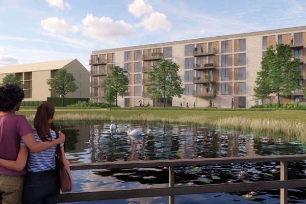 Sfeerimpressie nieuwbouw Van Linschotenstraat