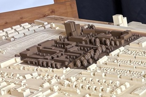 Maquette Zeeheldenbuurt-West wijkvernieuwing Noorderpark